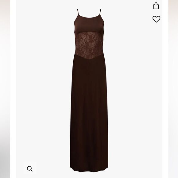 WeWoreWhat Brown Lace Slip Maxi Dress - Picture 2 of 6